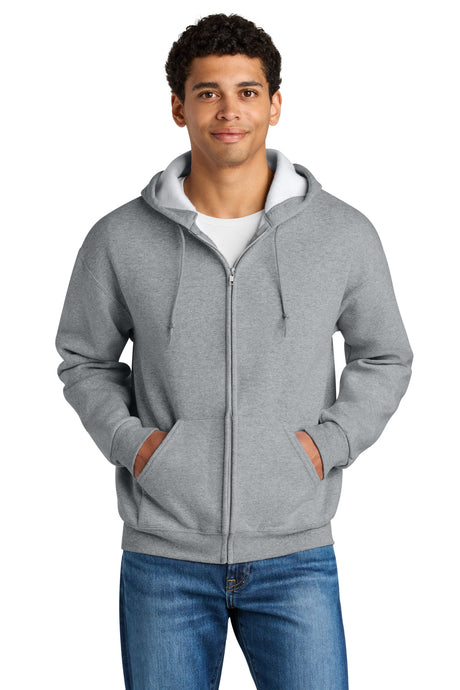Jerzees Men's Rugged   Full-Zip Hooded Sweatshirt Z12M