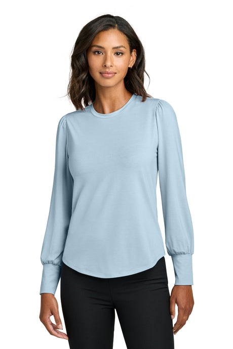 Mercer+Mettle Women's   Stretch Jersey Long Sleeve Blouson Top MM1019