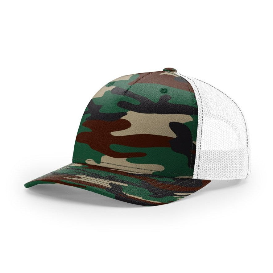 Richardson 112PFP Printed Five Panel Trucker Hat Unisex Accessories Hats & Caps
