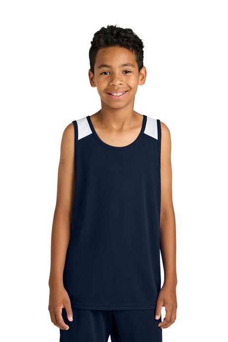 Sport-Tek Youth   Club Track Tank YST446