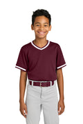 Sport-Tek Youth   Tough Mesh V-Neck Baseball Jersey YST221