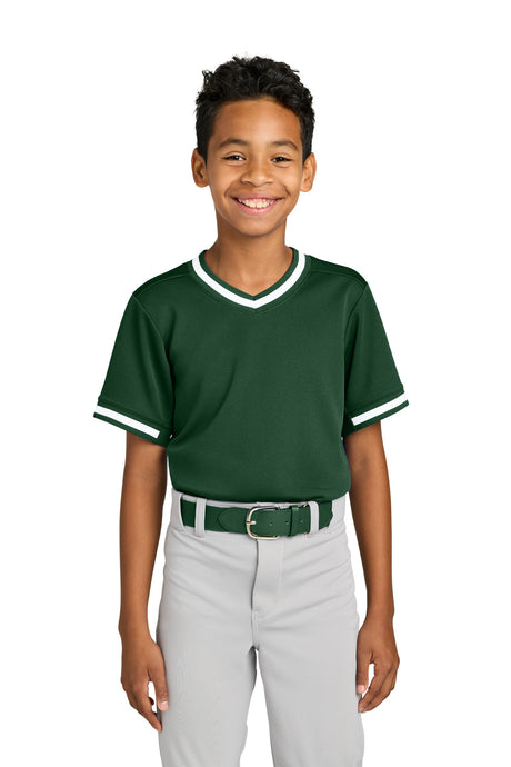 Sport-Tek Youth   Tough Mesh V-Neck Baseball Jersey YST221