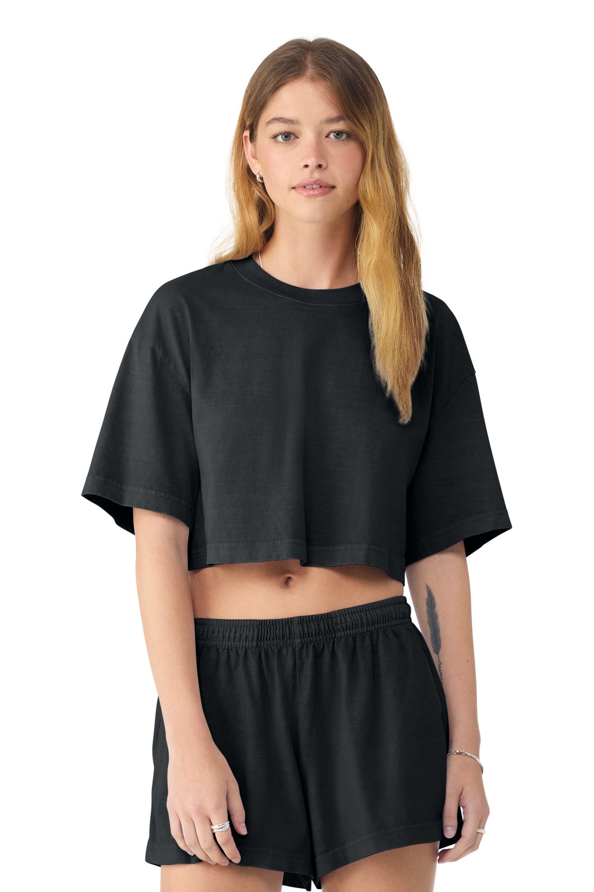 Bella + Canvas Women's   Heavyweight Garment-Dyed Cropped Tee BC6882GD