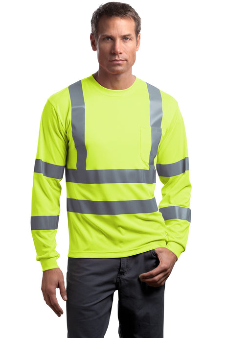CornerStone Men's   ANSI 107 Class 3 Long Sleeve Snag-Resistant Reflective T-Shirt