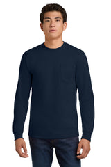 Gildan Men's   Ultra Cotton   100% US Cotton Long Sleeve T-Shirt with Pocket