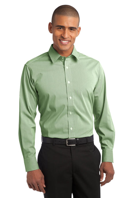 Port Authority Men's   Fine Stripe Stretch Poplin Shirt