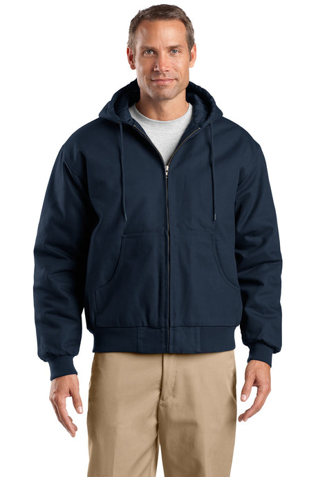 CornerStone Men's   Tall Duck Cloth Hooded Work Jacket