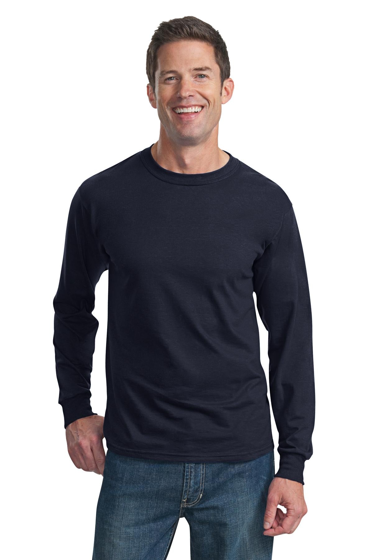 Fruit of the Loom Men's   HD Cotton   100% Cotton Long Sleeve T-Shirt