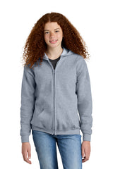 Gildan Youth Heavy Blend Full-Zip Hooded Sweatshirt