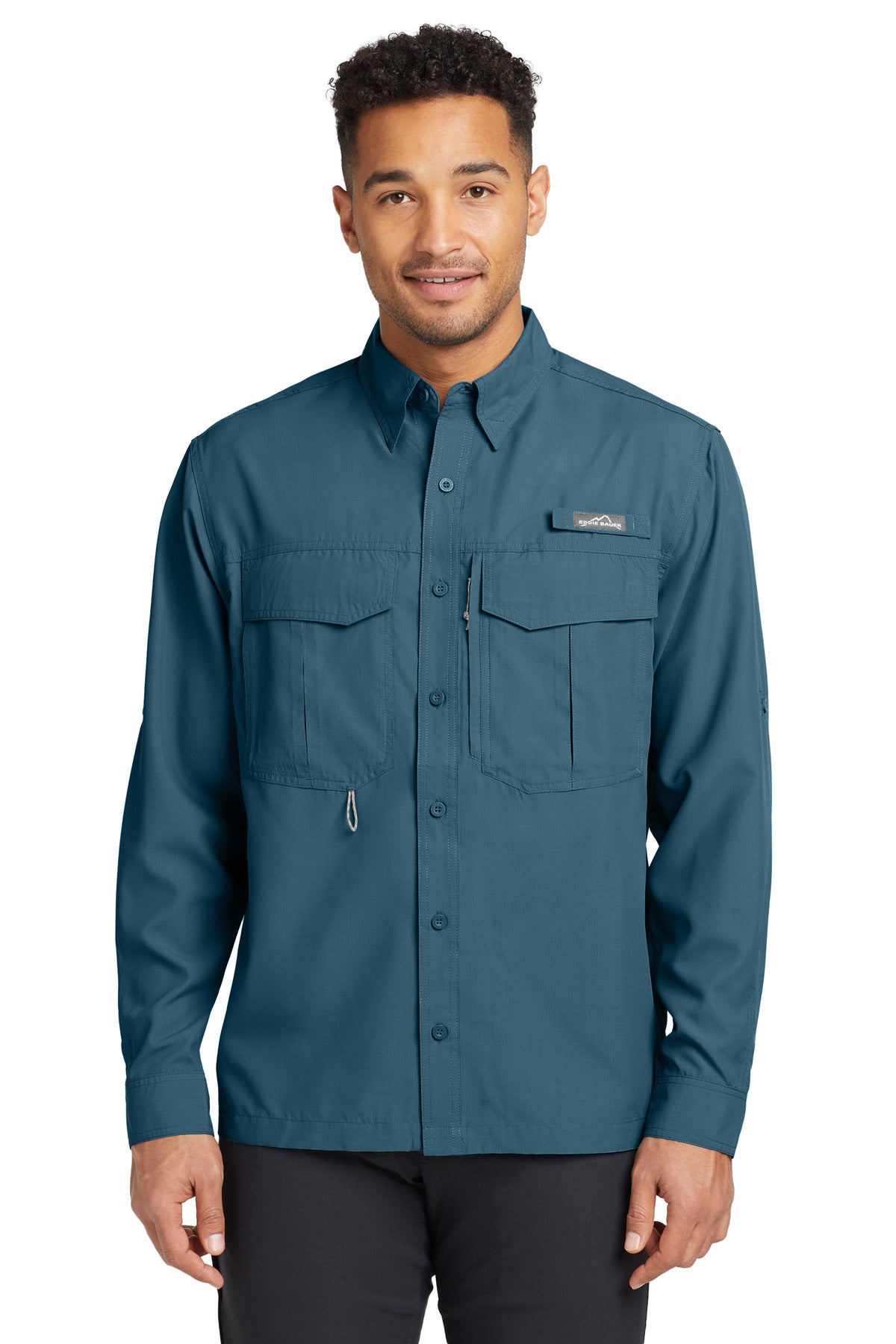Eddie Bauer Men's   Long Sleeve Performance Fishing Shirt