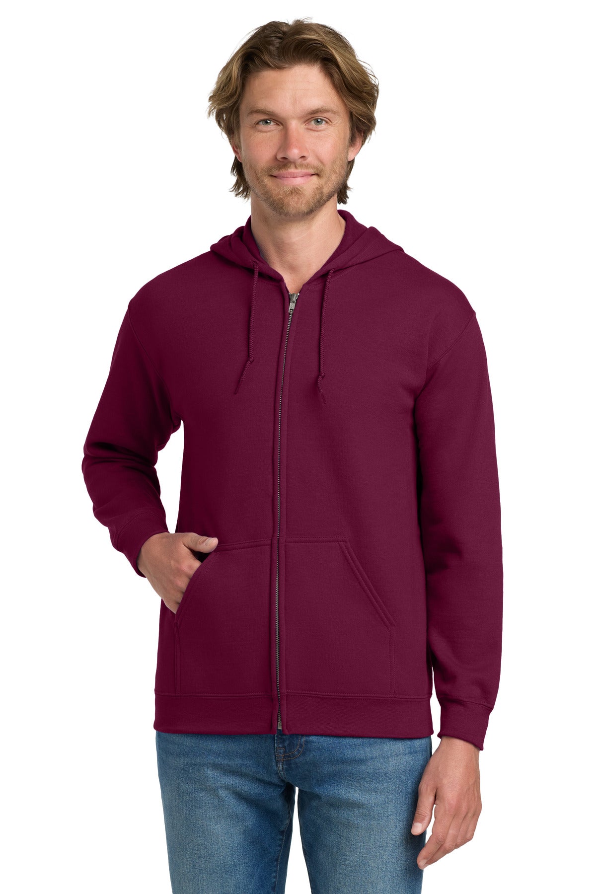 Gildan Men's   Heavy Blend Full-Zip Hooded Sweatshirt