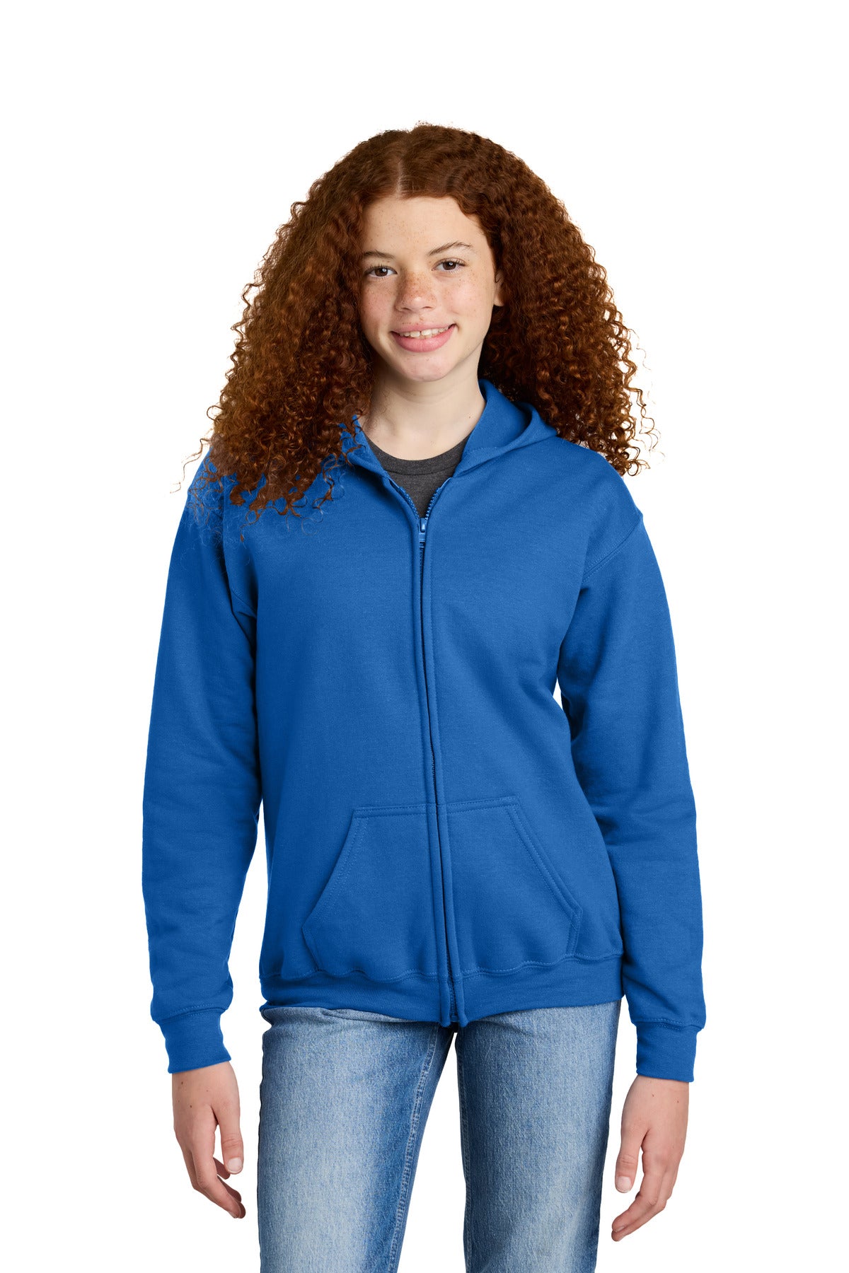 Gildan Youth Heavy Blend Full-Zip Hooded Sweatshirt