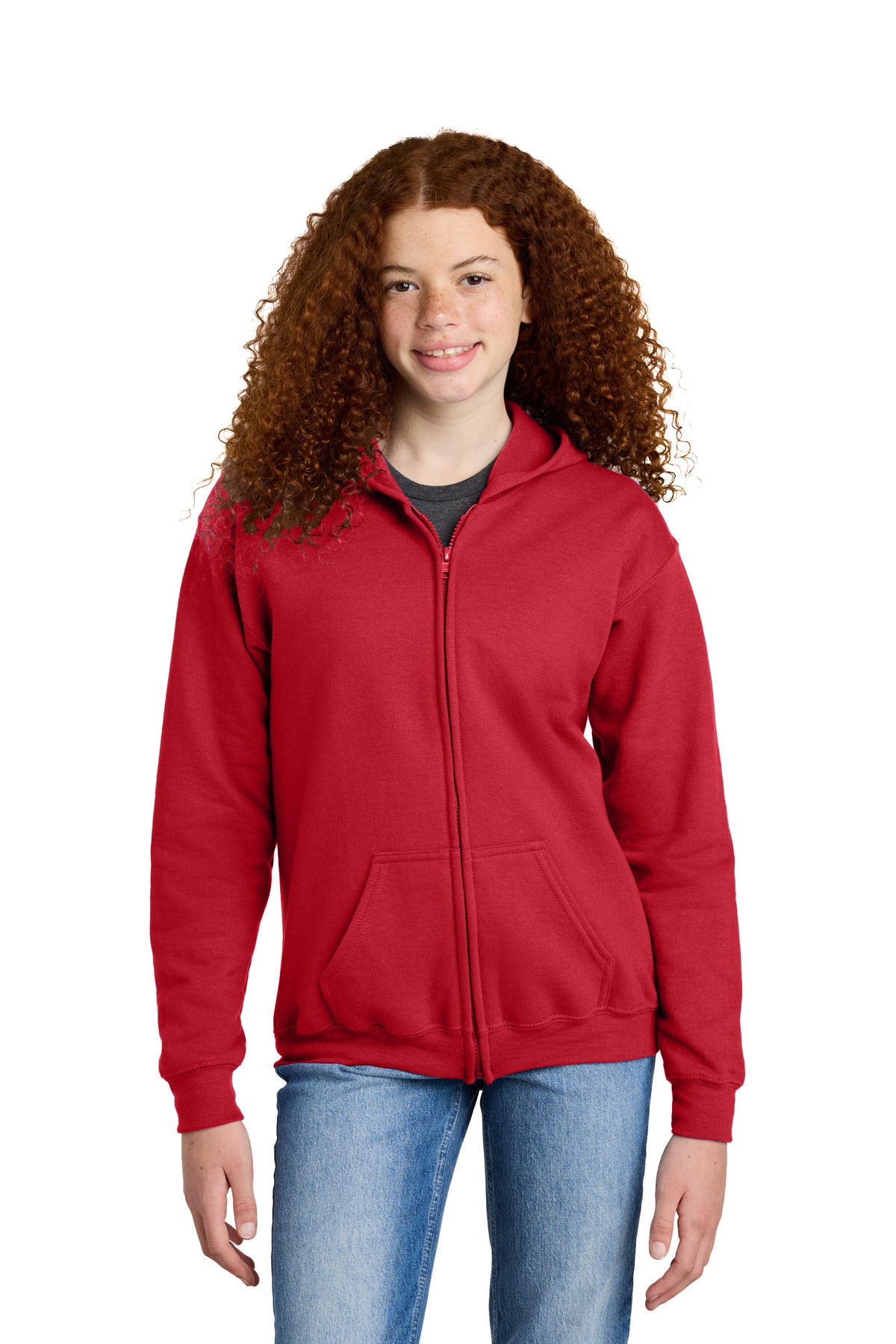 Gildan Youth Heavy Blend Full-Zip Hooded Sweatshirt