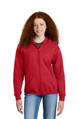 Gildan Youth Heavy Blend Full-Zip Hooded Sweatshirt