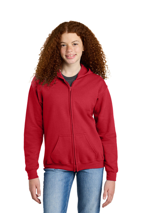 Gildan Youth Heavy Blend Full-Zip Hooded Sweatshirt