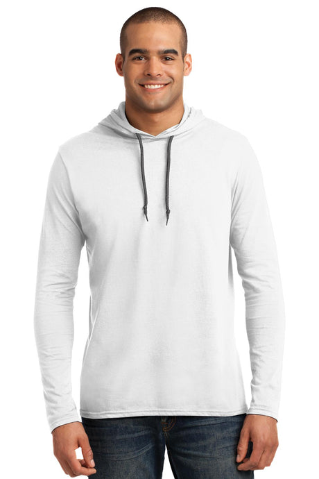 Gildan Men's   100% Ring Spun Cotton Long Sleeve Hooded T-Shirt