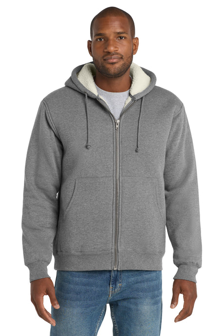CornerStone Men's   Heavyweight Sherpa-Lined Hooded Fleece Jacket