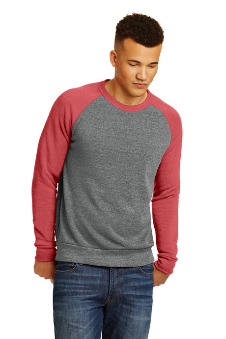 Alternative Apparel Men's Champ Colorblock Eco  Fleece Sweatshirt