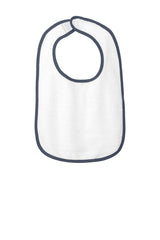 Rabbit Skins Men's   Infant Contrast Trim Terry Bib