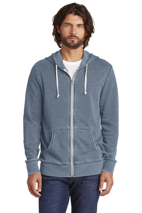 Alternative Apparel Men's Burnout Laid-Back Zip Hoodie
