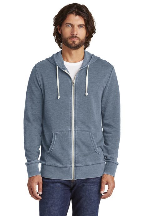 Alternative Apparel Men's Burnout Laid-Back Zip Hoodie