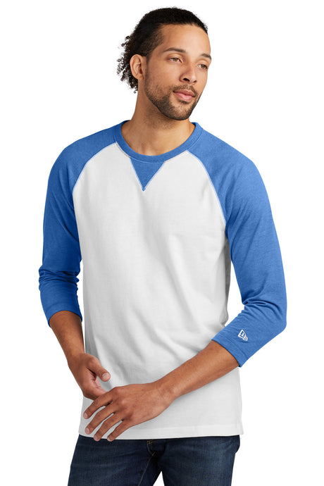 New Era Men's    Sueded Cotton Blend 3/4-Sleeve Baseball Raglan Tee