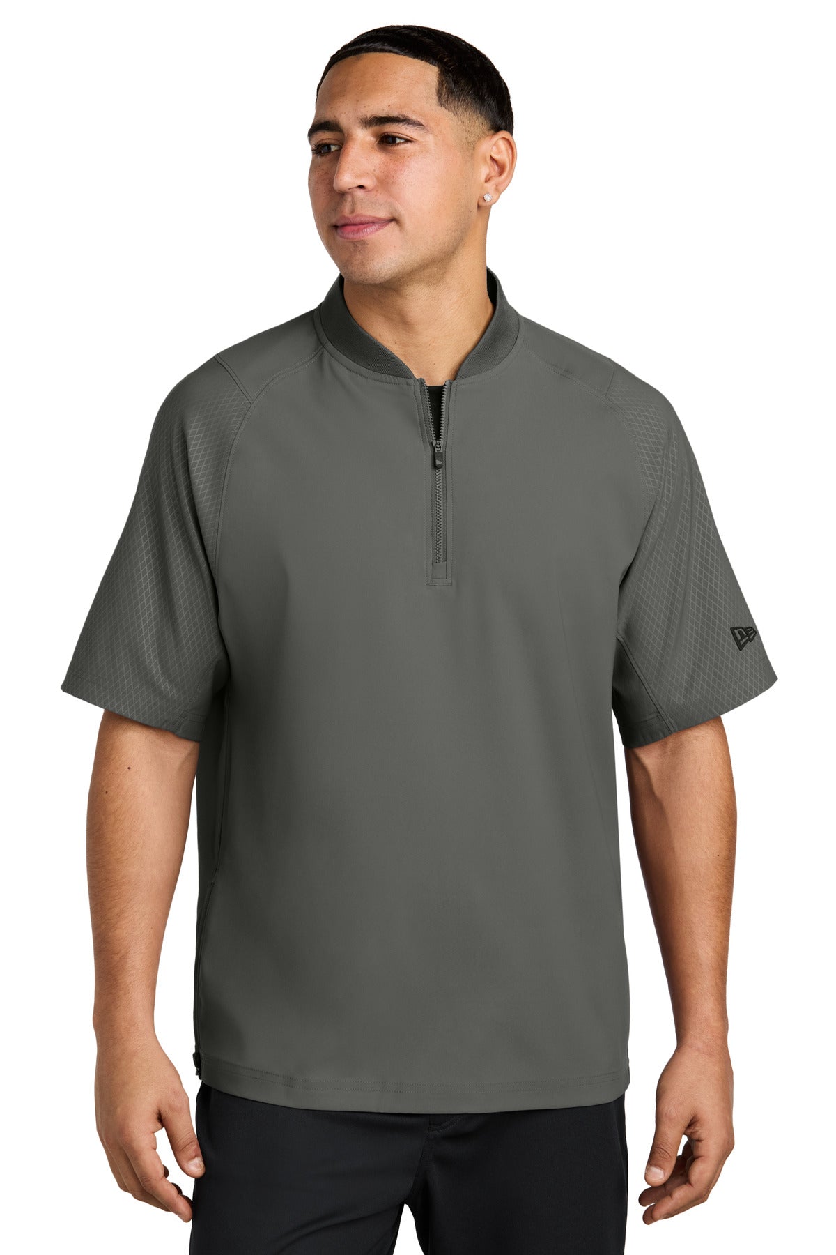 New Era Men's    Cage Short Sleeve 1/4-Zip Jacket