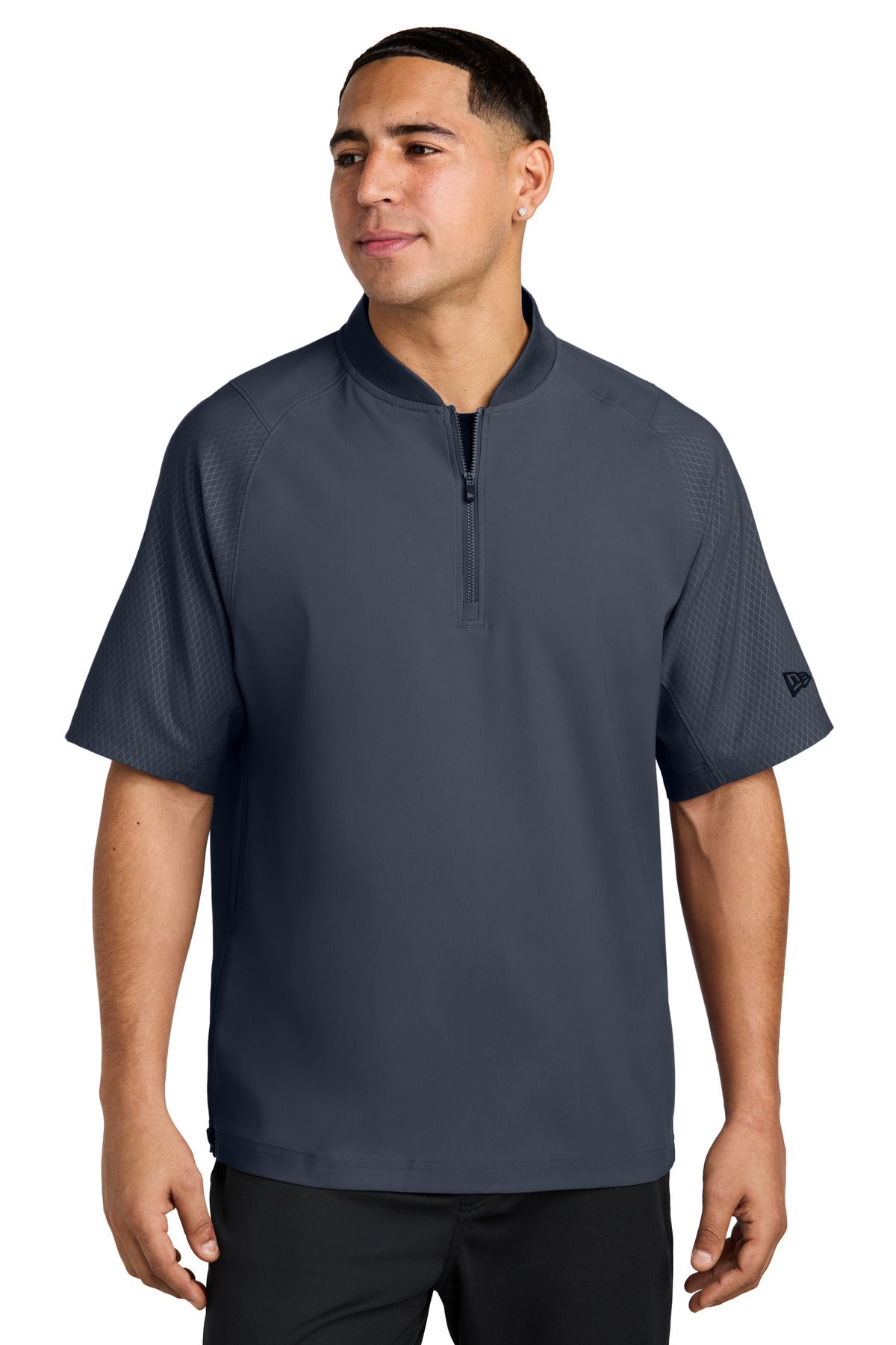 New Era Men's    Cage Short Sleeve 1/4-Zip Jacket