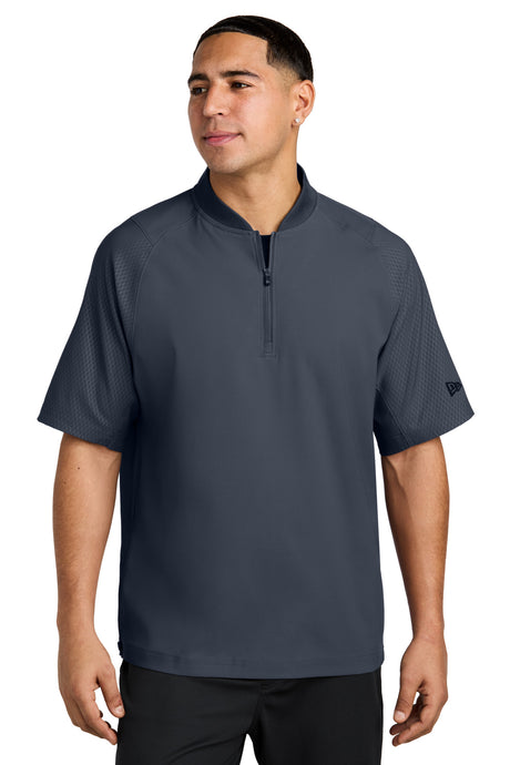 New Era Men's    Cage Short Sleeve 1/4-Zip Jacket