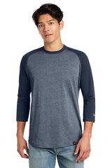 New Era Men's    Heritage Blend 3/4-Sleeve Baseball Raglan Tee