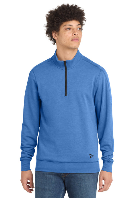 New Era Men's    Tri-Blend Fleece 1/4-Zip Pullover