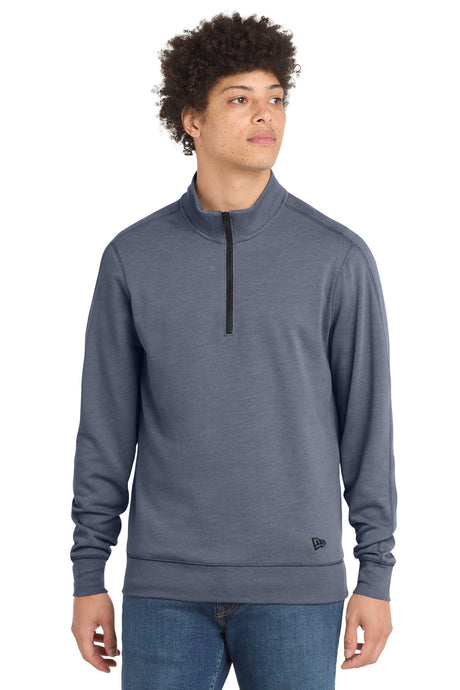 New Era Men's    Tri-Blend Fleece 1/4-Zip Pullover