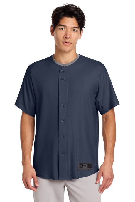 New Era Men's Diamond Era Full-Button Jersey Corporate Apparel Shirts & Tops