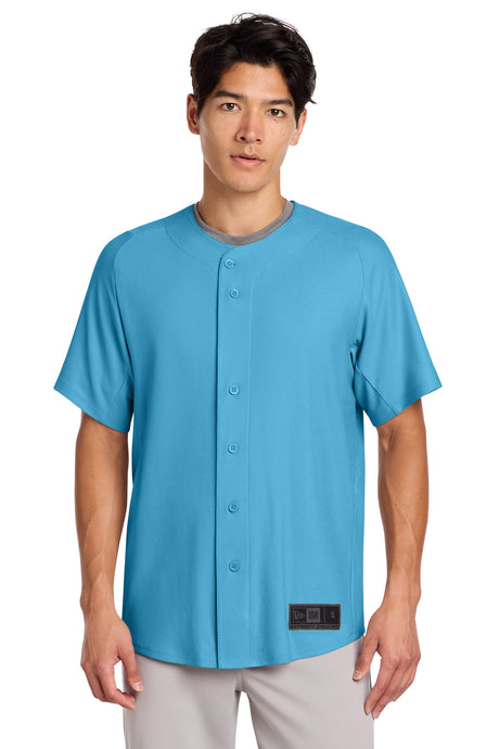 New Era Men's Diamond Era Full-Button Jersey Corporate Apparel Shirts & Tops