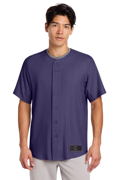 New Era Men's Diamond Era Full-Button Jersey Corporate Apparel Shirts & Tops