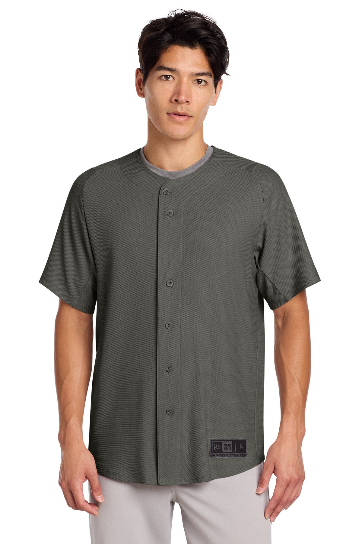 New Era Men's Diamond Era Full-Button Jersey Corporate Apparel Shirts & Tops