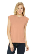 BELLA + CANVAS Women’s Flowy Rolled Cuffs Muscle Tee