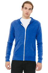 Bella + Canvas Men's    Triblend Full-Zip Lightweight Hoodie