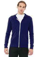 Bella + Canvas Men's    Triblend Full-Zip Lightweight Hoodie