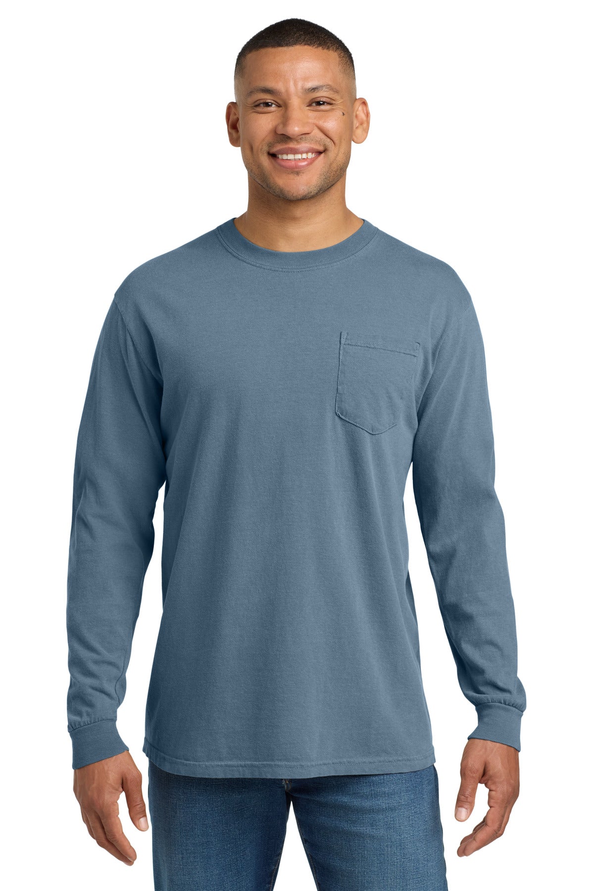 Comfort Colors Men's Garment-Dyed Heavyweight Long Sleeve Pocket T-Shirt Mens Apparel Shirts & Tops