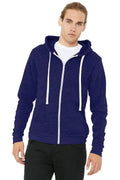 BELLA + CANVAS Men's Triblend Sponge Fleece Full-Zip Hoodie Sweatshirt