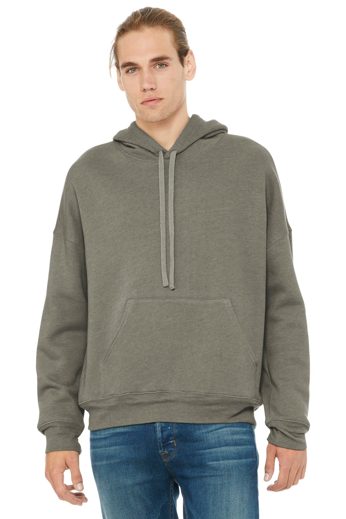 BELLA + CANVAS Men's Sponge Fleece Drop Shoulder Hoodie Sweatshirt