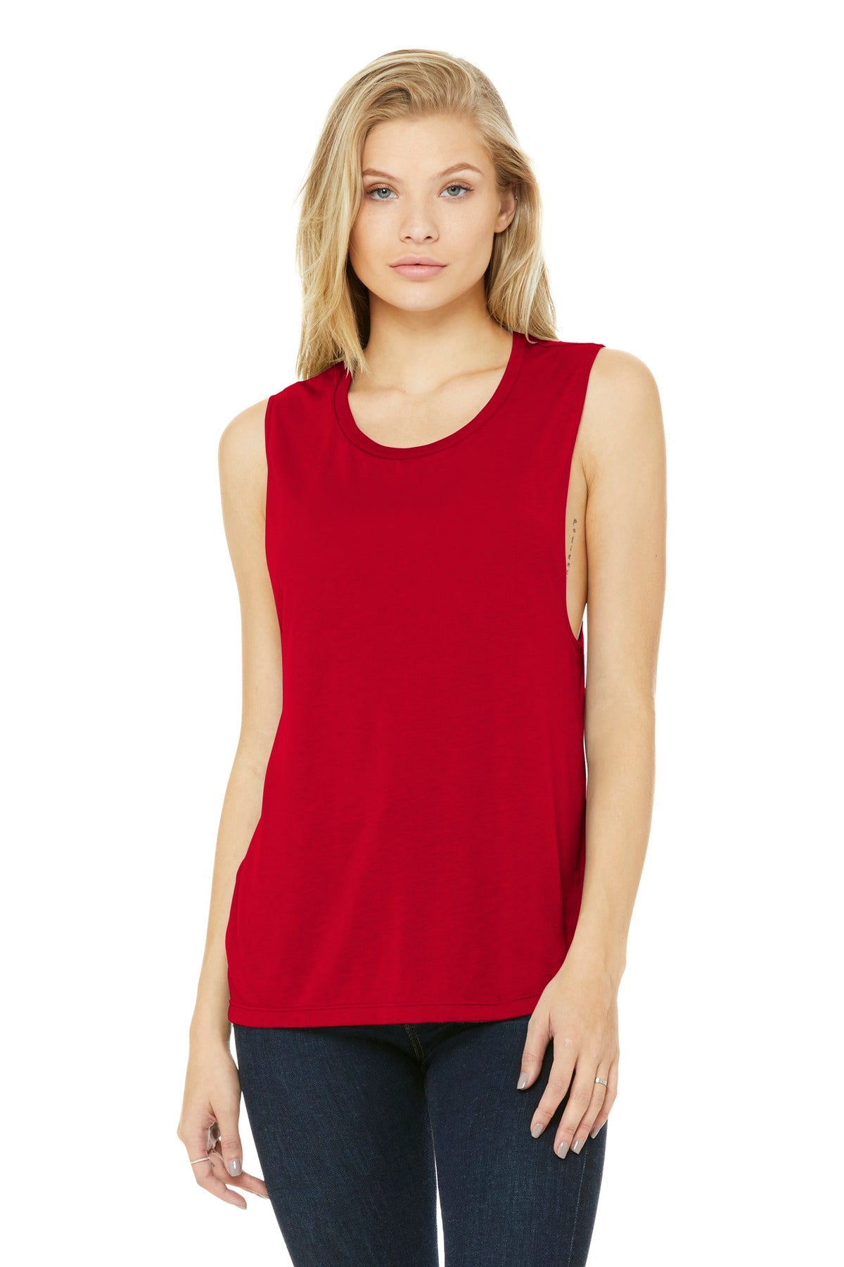 Bella + Canvas Women's    Flowy Scoop Muscle Tank