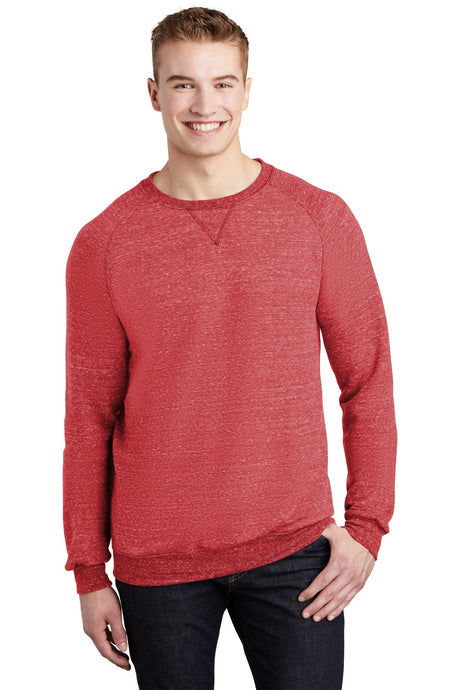 Jerzees Men's    Snow Heather French Terry Raglan Crew 91M