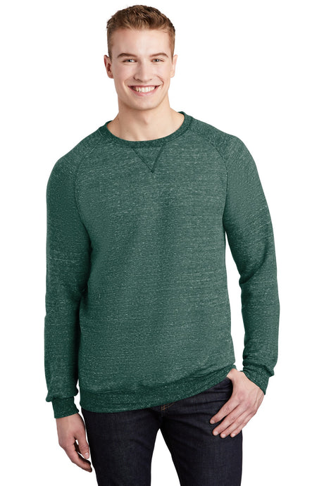 Jerzees Men's    Snow Heather French Terry Raglan Crew 91M