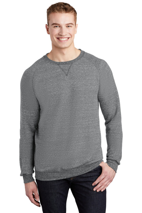 Jerzees Men's    Snow Heather French Terry Raglan Crew 91M