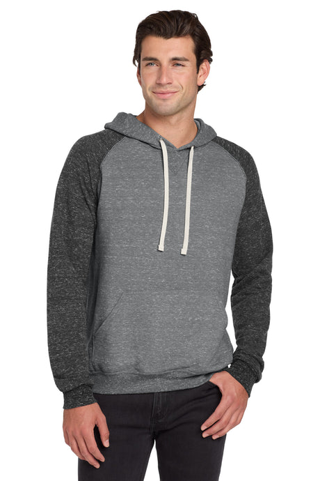 JERZEES Men's Snow Heather French Terry Raglan Hooded Sweatshirt