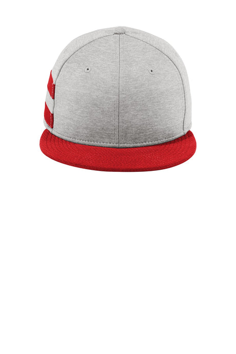 New Era     Shadow Heather Striped Flat Bill Snapback Cap NE408