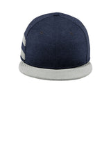 New Era     Shadow Heather Striped Flat Bill Snapback Cap NE408