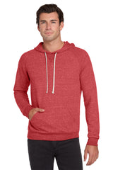 JERZEES Men's Snow Heather French Terry Raglan Hooded Sweatshirt